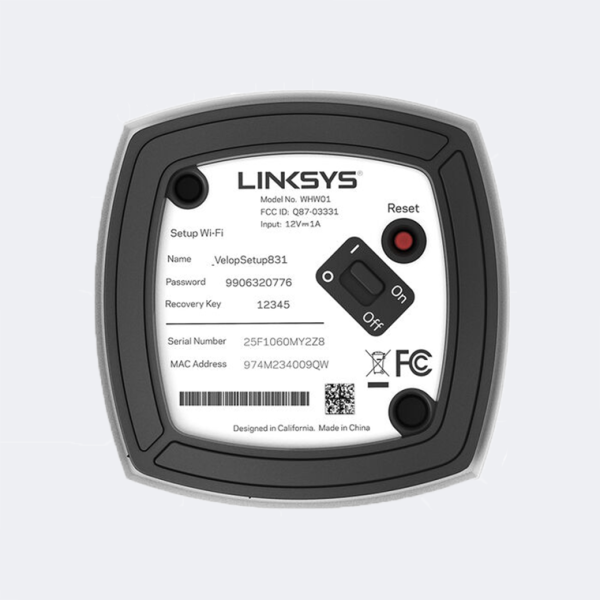 LINKSYS VELOP INTELLIGENT MESH - WHOLE HOME WI-FI SYSTEM - DUAL-BAND (PACK OF 2) WHITE COLOR AC2600 (WHW0102) - Image 4
