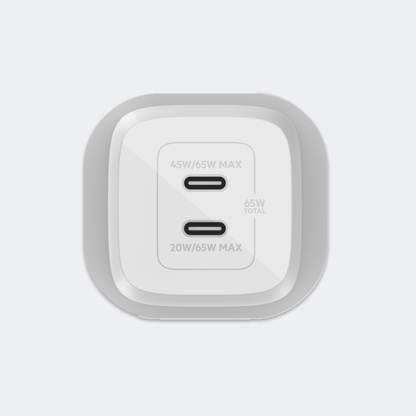 Belkin BoostCharge Pro Dual USB-C GaN Wall Charger with PPS 65W (UK Plug) - Image 4