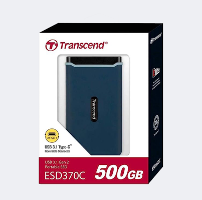 Trasncend500GBPortableSSD,3DNANDFLASH,USB3.1GEN2,TYPECTOTYPEA1