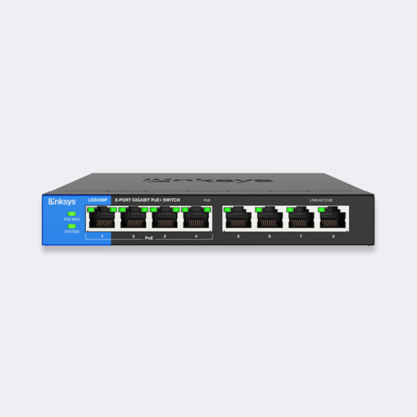 8-Port Business Desktop Gigabit PoE+ Switch LGS108P