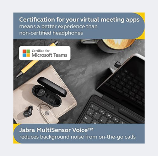 Jabra Evolve2 True Wireless in-Ear Bluetooth Earbuds - feature 2
