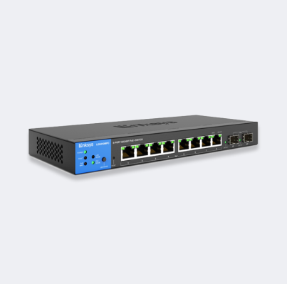 LINKSYS 8 PORT MANAGED POE GE SWITCH 4 10G SFP 110W TAA-1