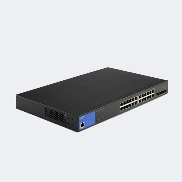 24-Port Managed Gigabit PoE+ Switch with 4 10G SFP+ Uplinks 410W TAA Compliant LGS328MPC - Image 2